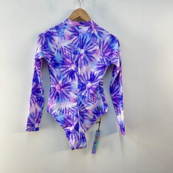 NWT Jolyn Surf Swimsuit One Piece Long Sleeve Paloma Purple Revolve Medium - Picture 5 of 7